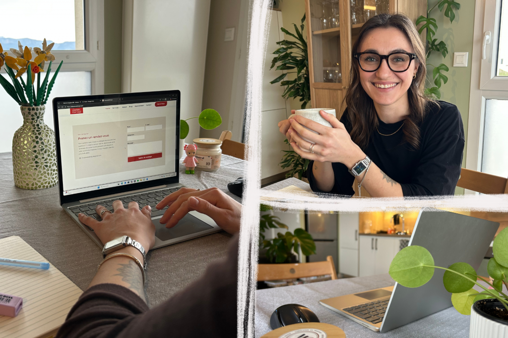 Montage de 3 photos illustrant le lieu de travail